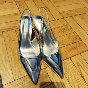SOLD Tony Bianco Silver Heels